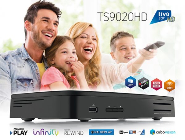 Telesystem TS9020 HD TivuSat  DVB-S/S2 + IP digitale Twin tuner - Afbeelding 2